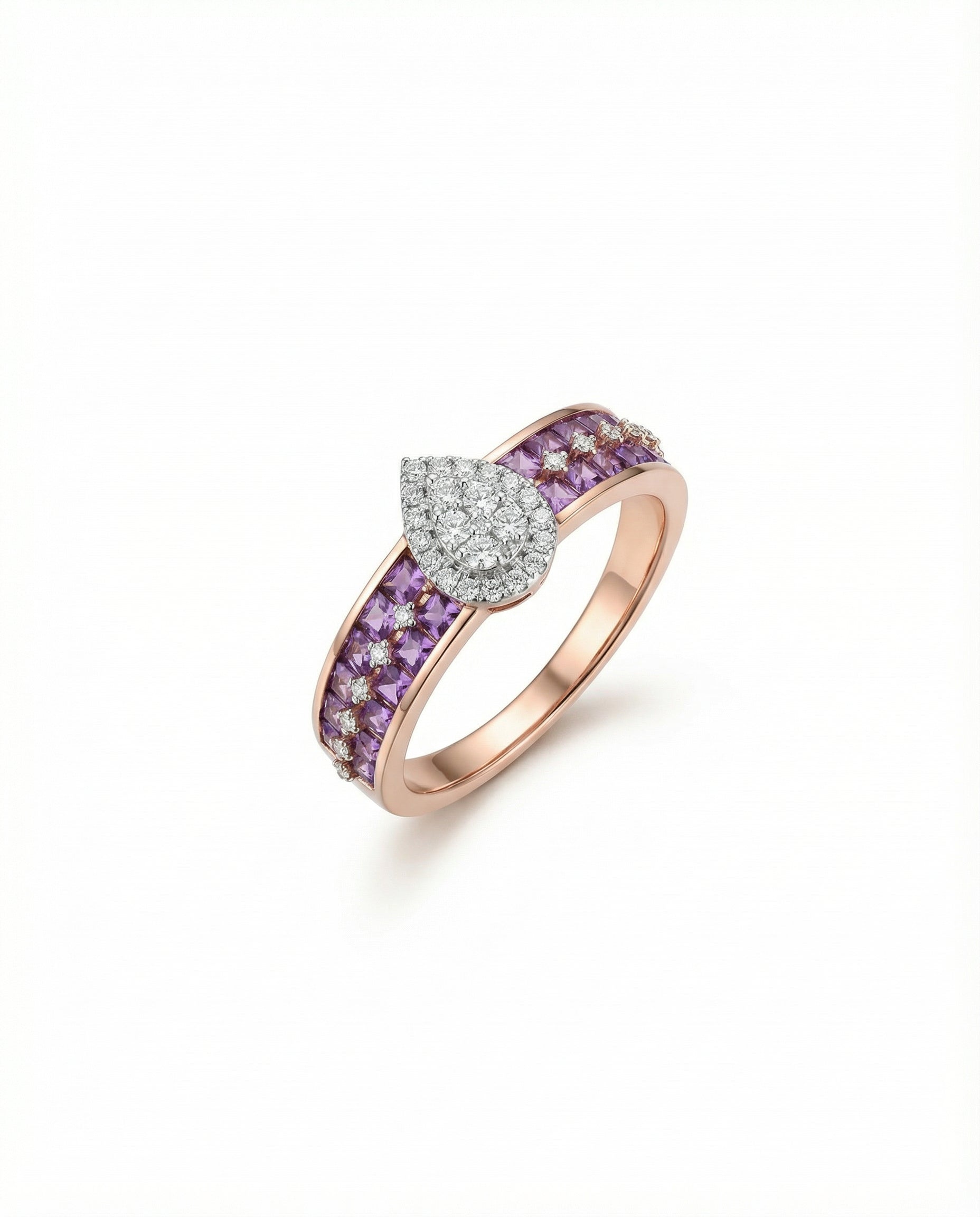The "Royal Lavender" Pear Ring
