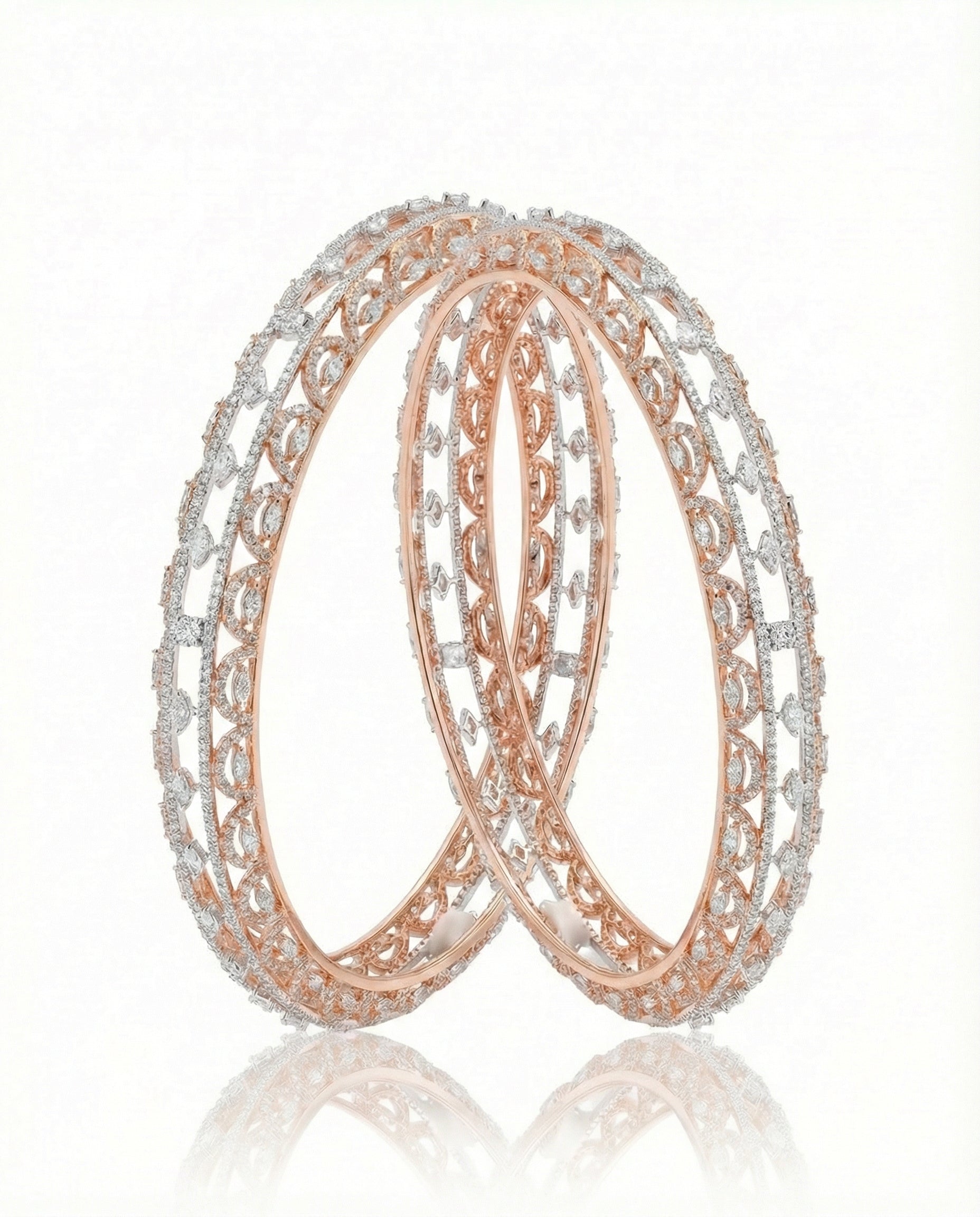 The Victorian Rose-Cut Harmony Bangle - VCJ BESPOKE JEWELLERY