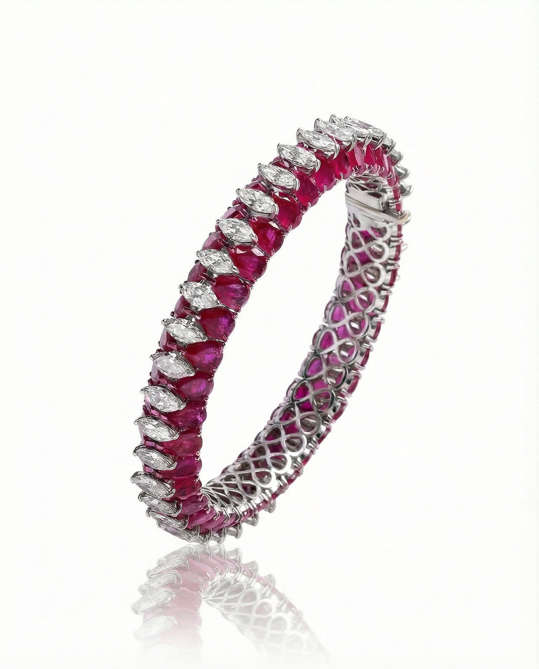 The Crimson Infinity Bangle - VCJ BESPOKE JEWELLERY