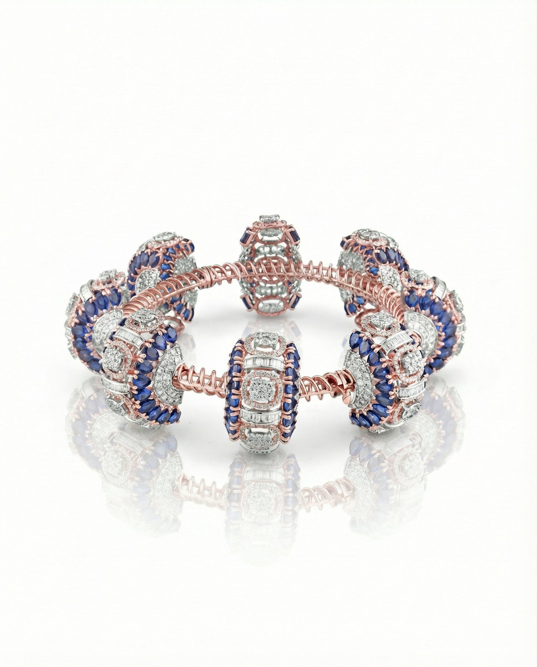 The Sapphire & Diamond Orbit BangleBlue - VCJ BESPOKE JEWELLERY