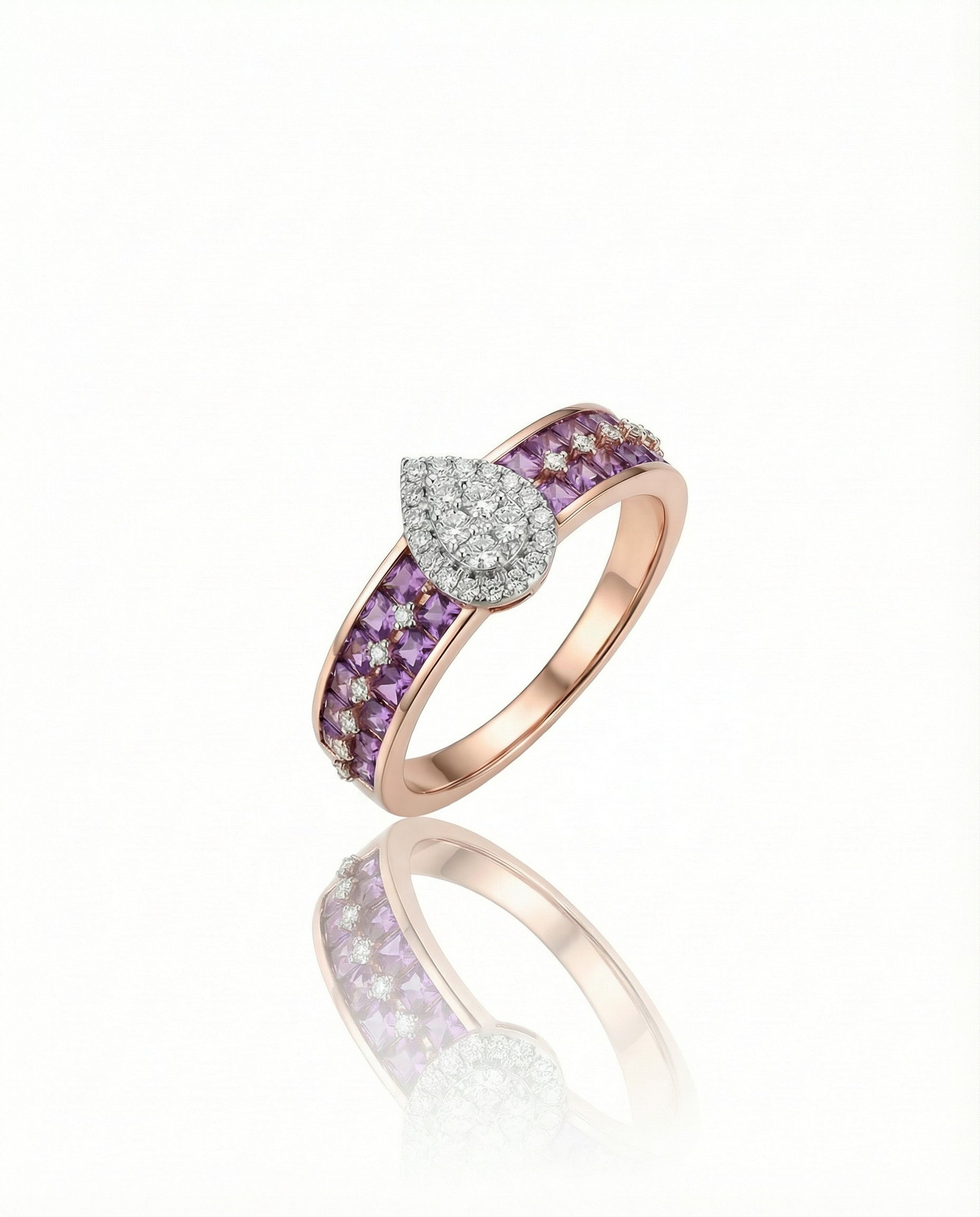 The "Royal Lavender" Pear Ring - VCJ BESPOKE JEWELLERY